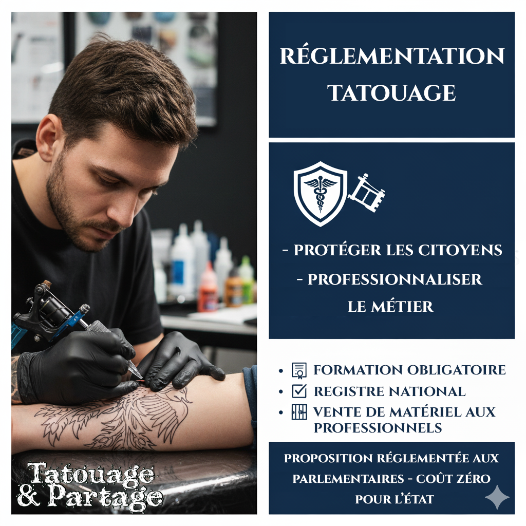 🛑 Les Tatoueurs Souhaitent la Régulation du Métier – Notre Proposition est sur la table des Parlementaires !