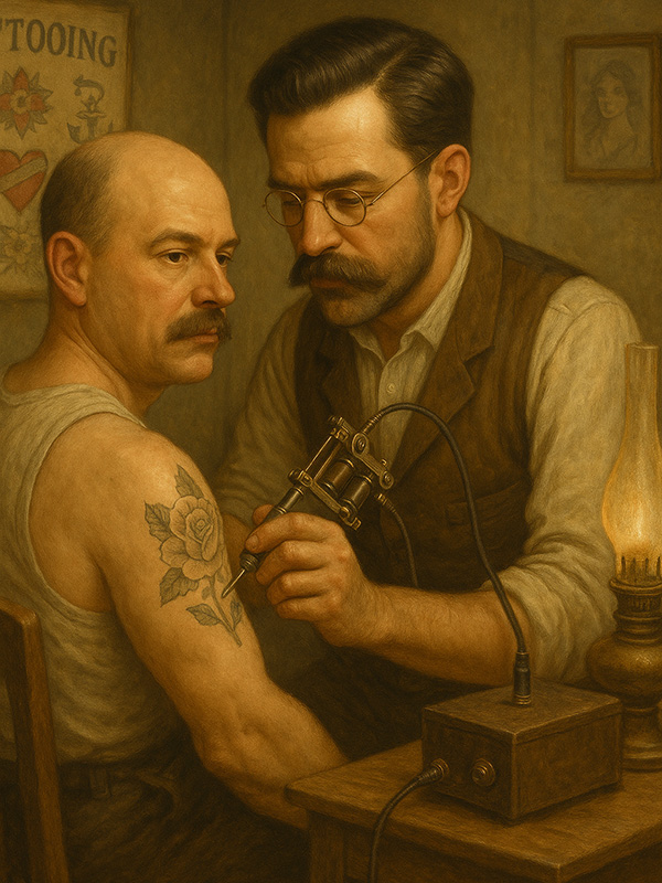 le dermographe électrique inventé par Samuel O’Reilly révolutionne l’art du tatouage